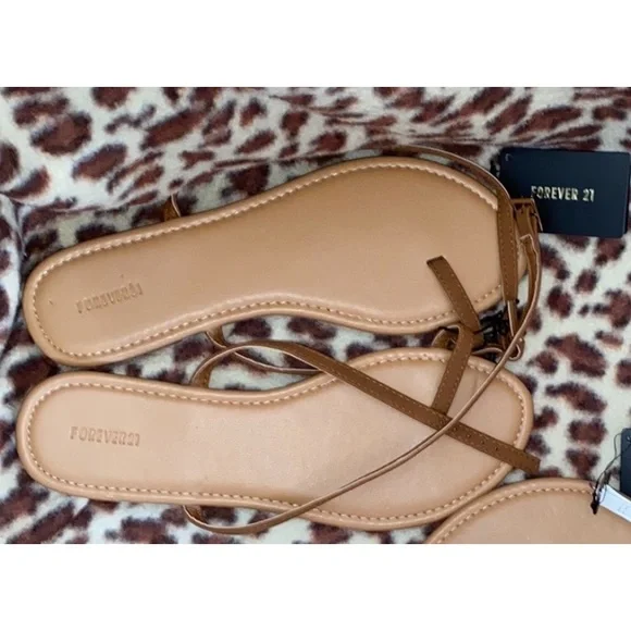 Forever 21 Shoes Forever Brown Toe Ring Sandals Poshmark - Main Image